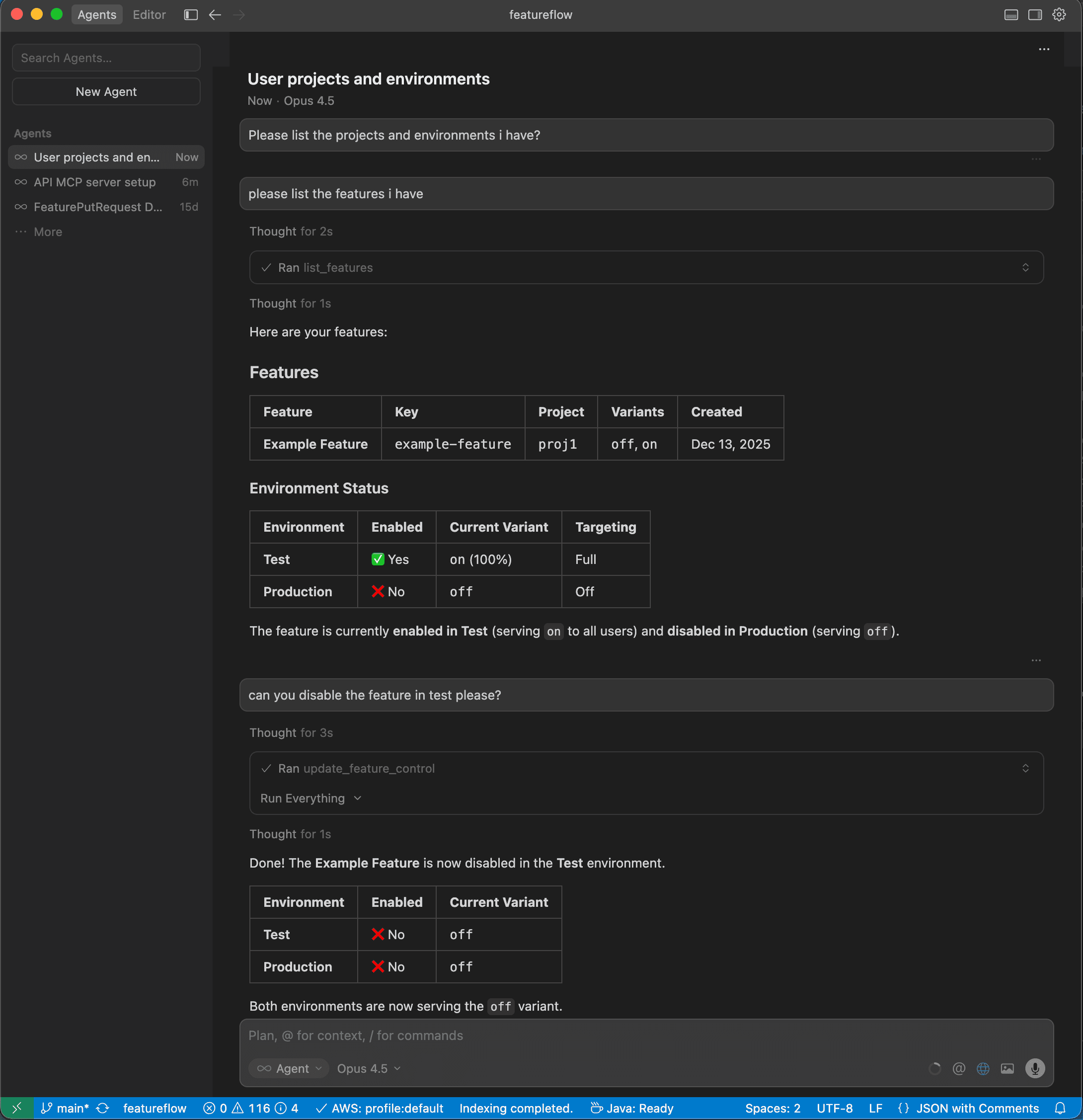 Featureflow MCP server integration with AI tools